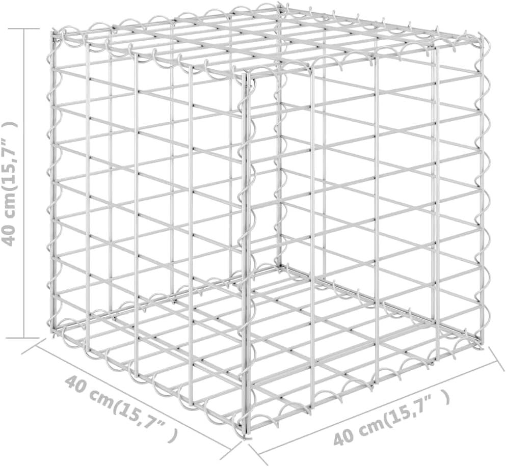 Steel Wire Cube Gabion Raised Bed Planter 23.6"