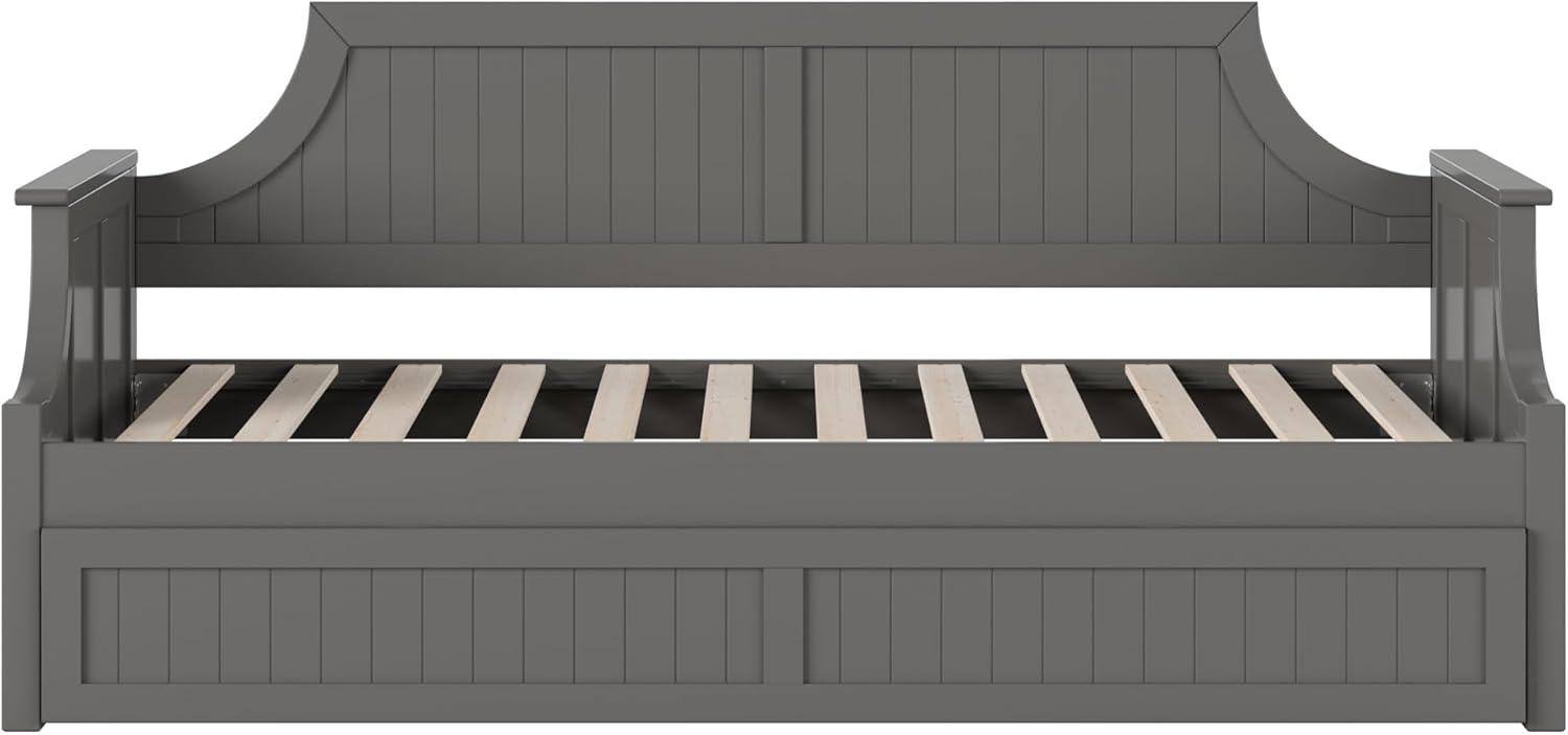 AFI Cambridge Twin Wood Daybed with Twin Size Trundle in White