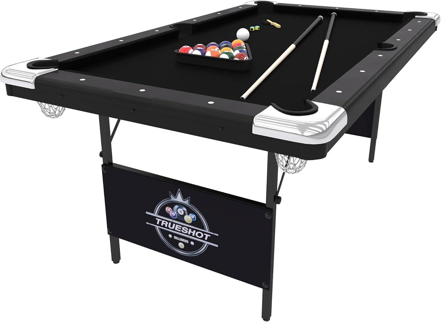 Fat Cat Trueshot 6' Black Folding Billiard Pool Table