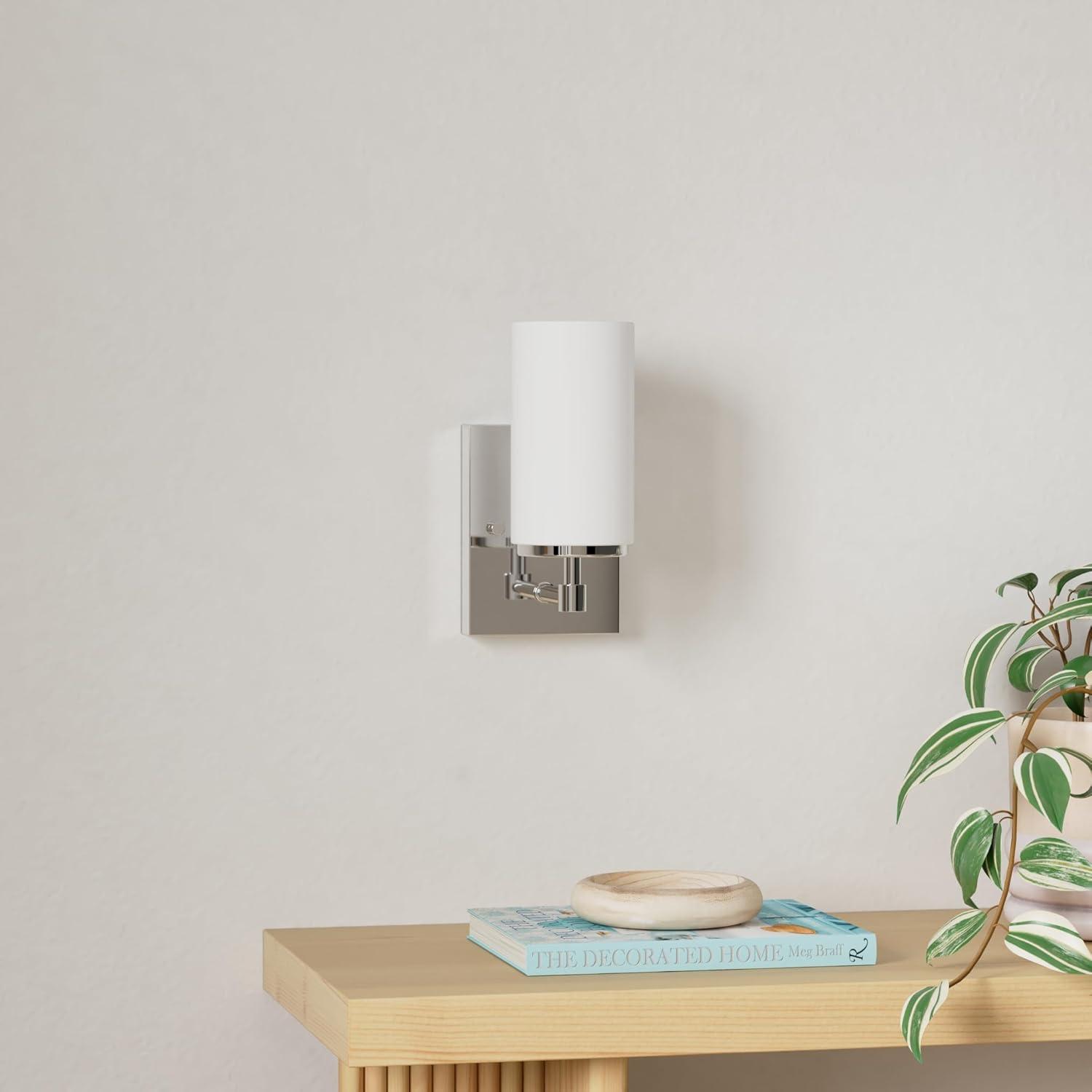 Sea Gull Lighting 4124601-05 Alturas Contemporary One Light Wall/Bath Sconce Vanity Style Fixture, Chrome Finish