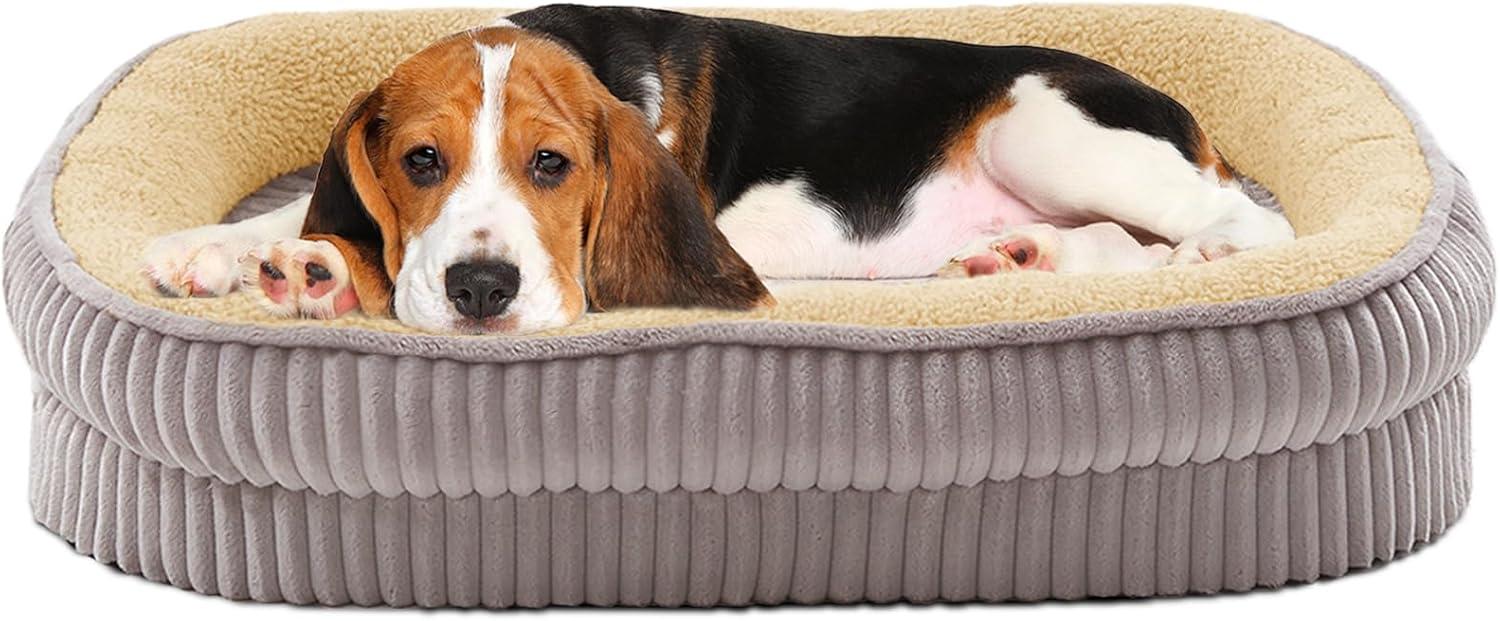 Dog Bed for Dogs Breeds, Dog Sofa Beds,Pet Couch Bed with Four Sided Bolster