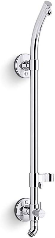 Polished Chrome Adjustable Shower Column with Slidebar Bracket