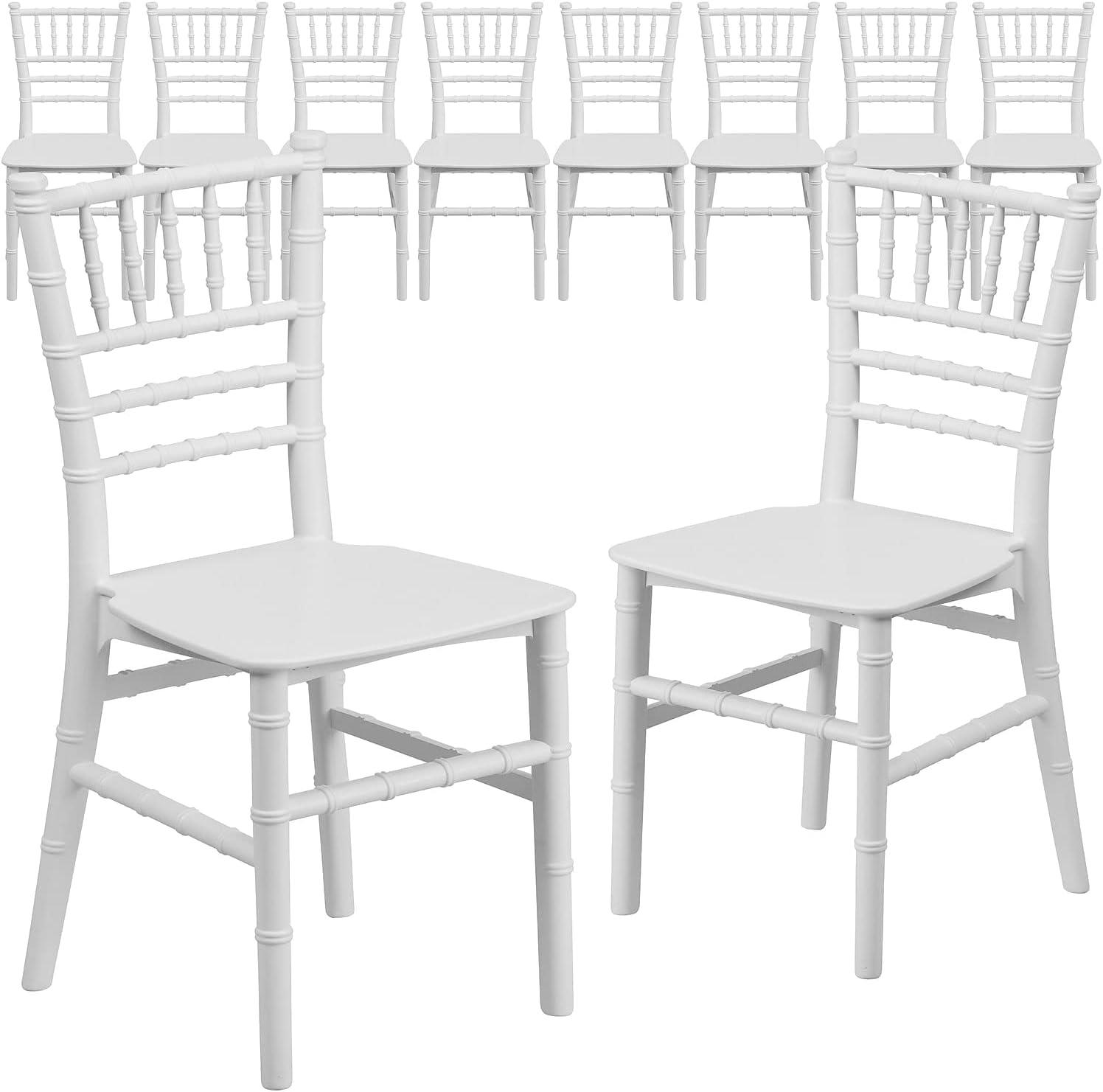 Elegant Kids White Resin Chiavari Event Chair Set