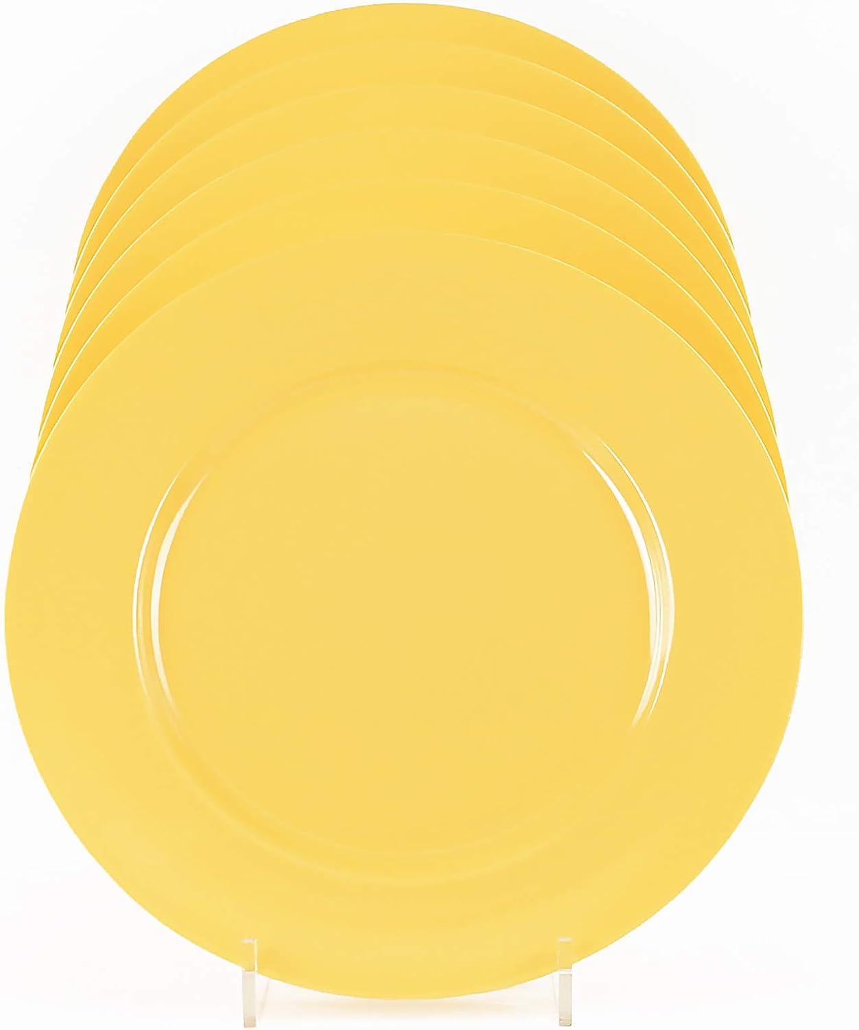 Calypso Basics, 6pc Melamine Dinner Plate Set, Lemon