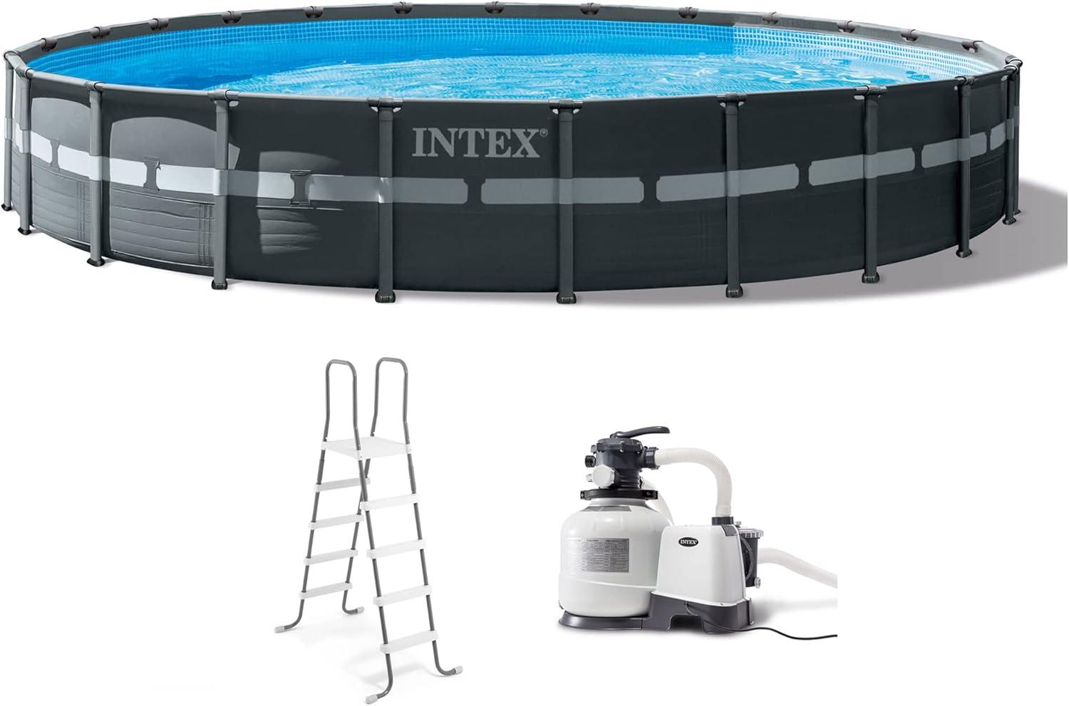 Intex 24ft Round Above Ground Pool with Pump and Filter