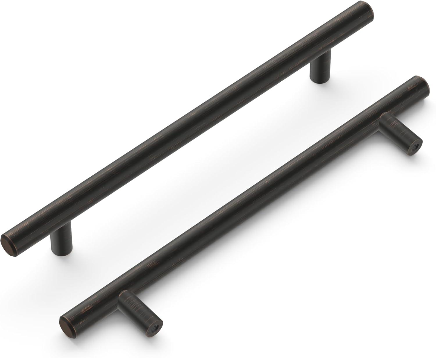 Bar Pull Kitchen Cabinet Handles, Solid Core Drawer Pulls for Cabinet Doors, 6-5/16" (160mm)