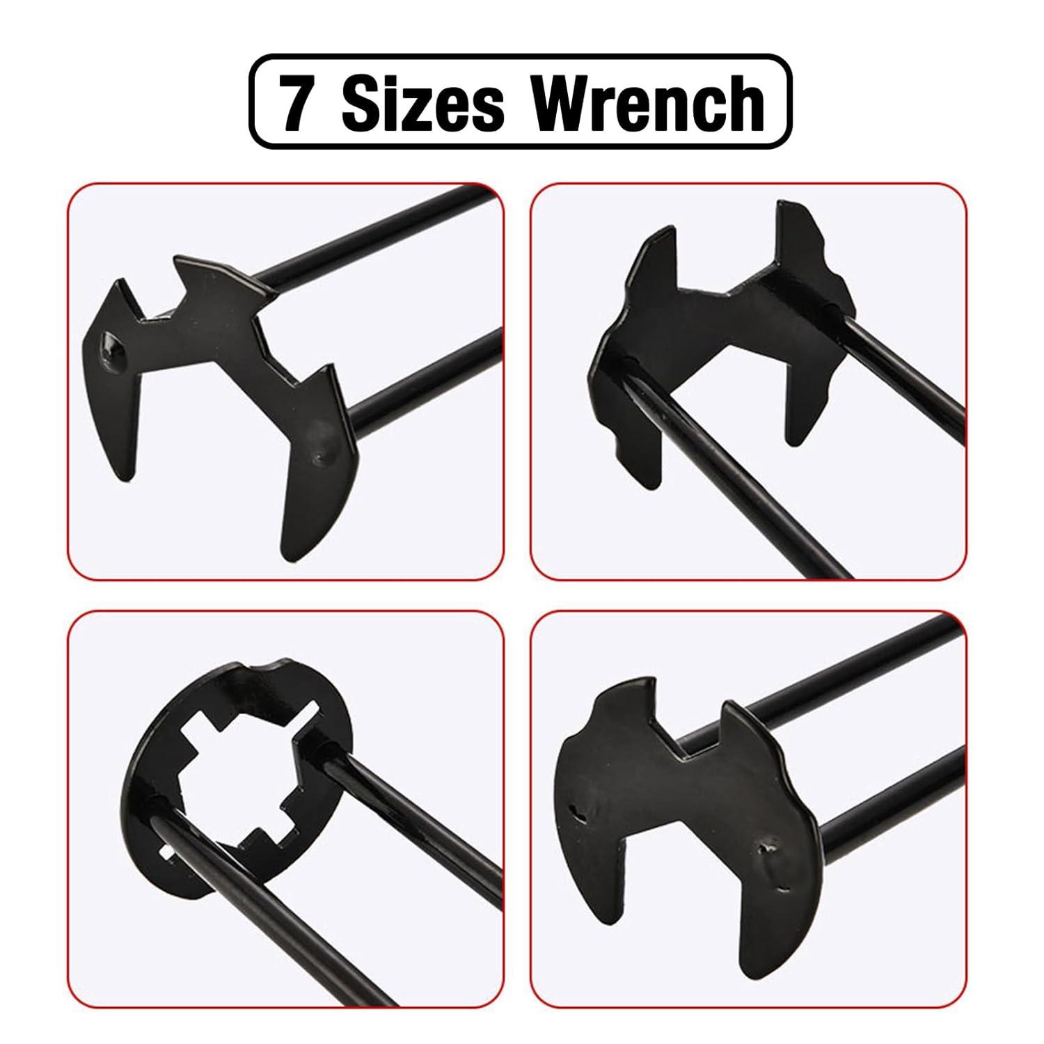 Llave, Herramienta Universal Debajo Del Fregadero Debajo Del Fregadero Llave de Fontaneros Llave de Fregadero 7 Tamaños Grifo Debajo de 2 Pzas Debajo de 2 Pzas Debajo