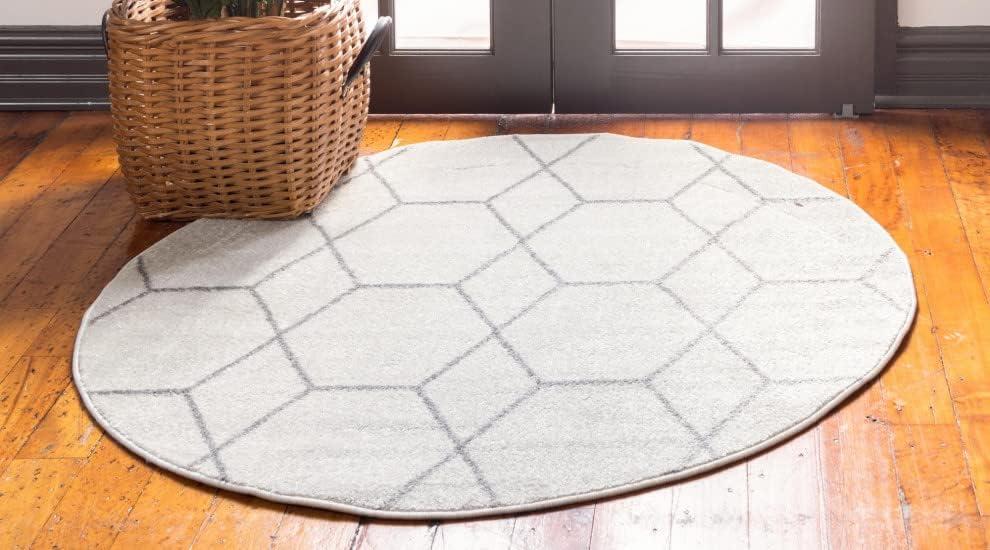 Unique Loom Trellis Frieze Geometric Trellis Indoor Woven Area Rug