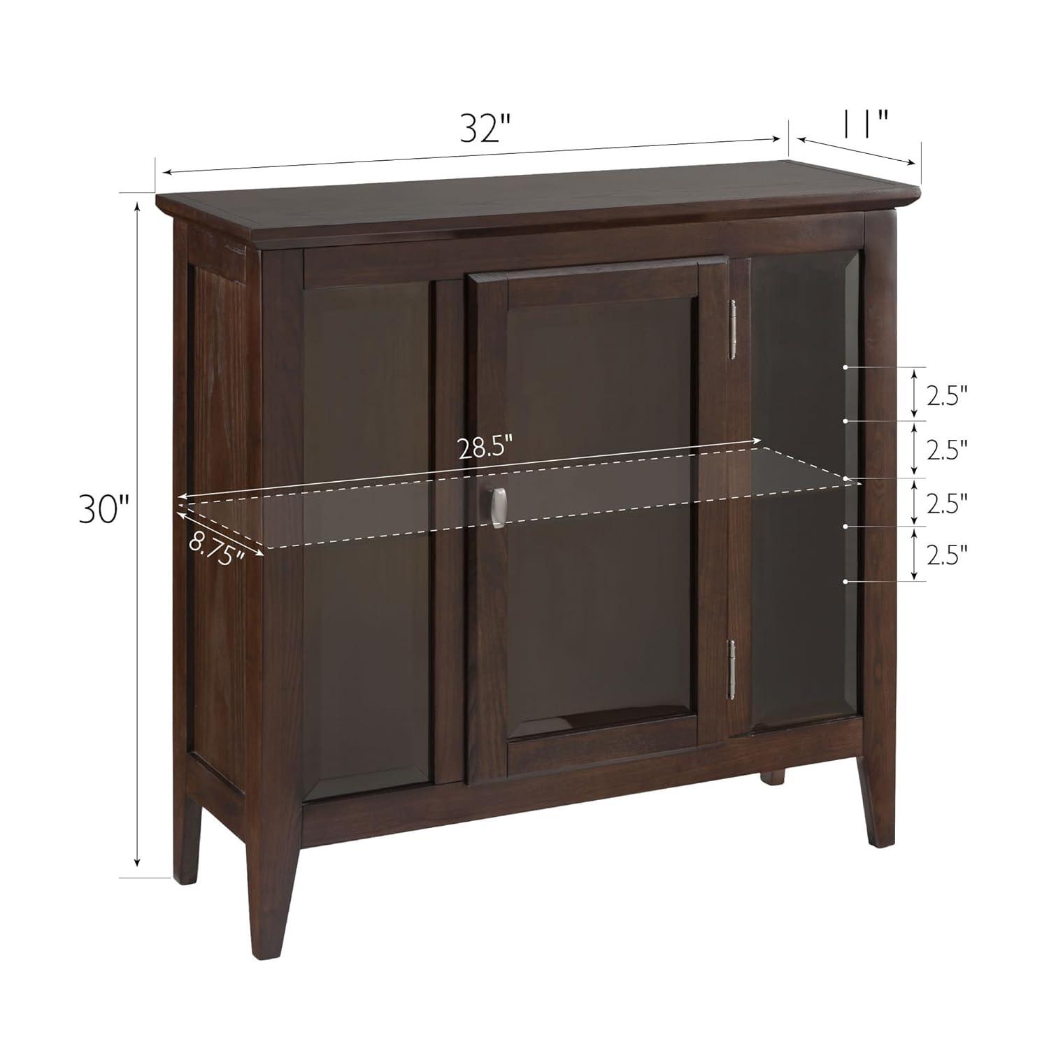 Leick Home Curio Cabinet in Chocolate Oak