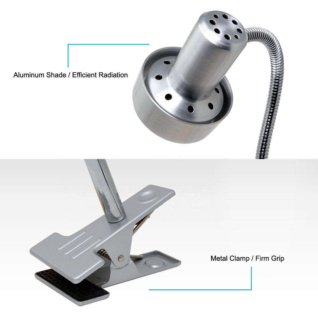 O’Bright Luxor - Dimmable LED Desk Lamp with Gooseneck (Aluminum-Clip on)