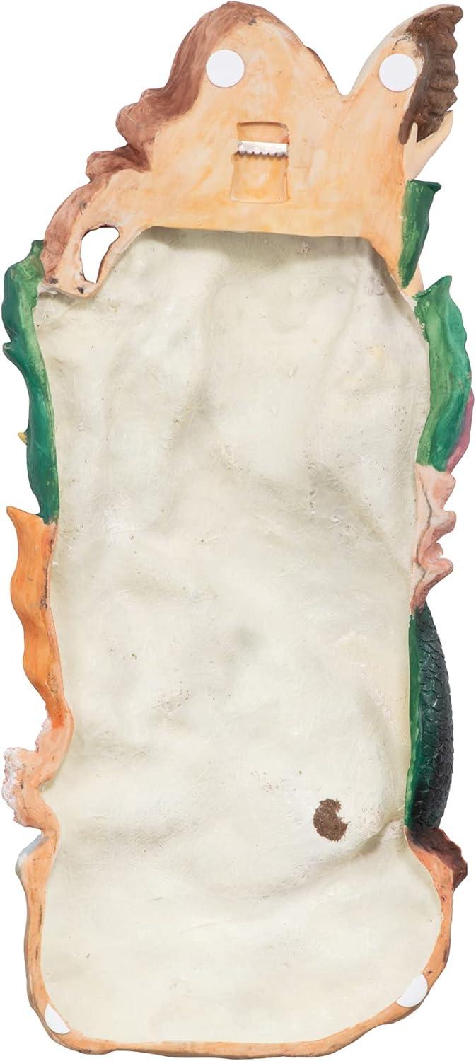 Pearlized Resin Mermaid Wall Sculpture, 32.4" Tall