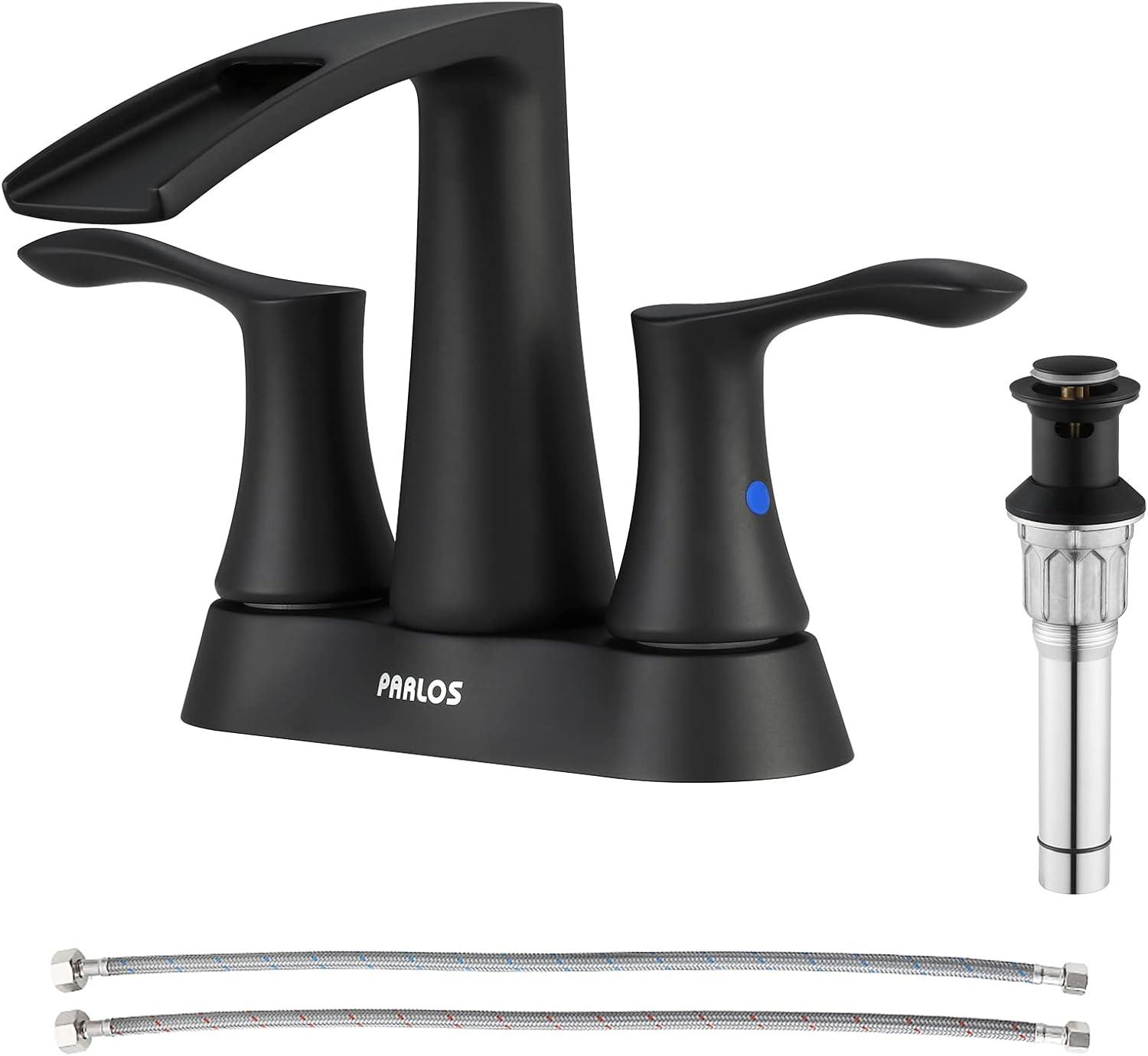 Doris Waterfall Centerset 2-handle Bathroom Faucet with Drain Assembly