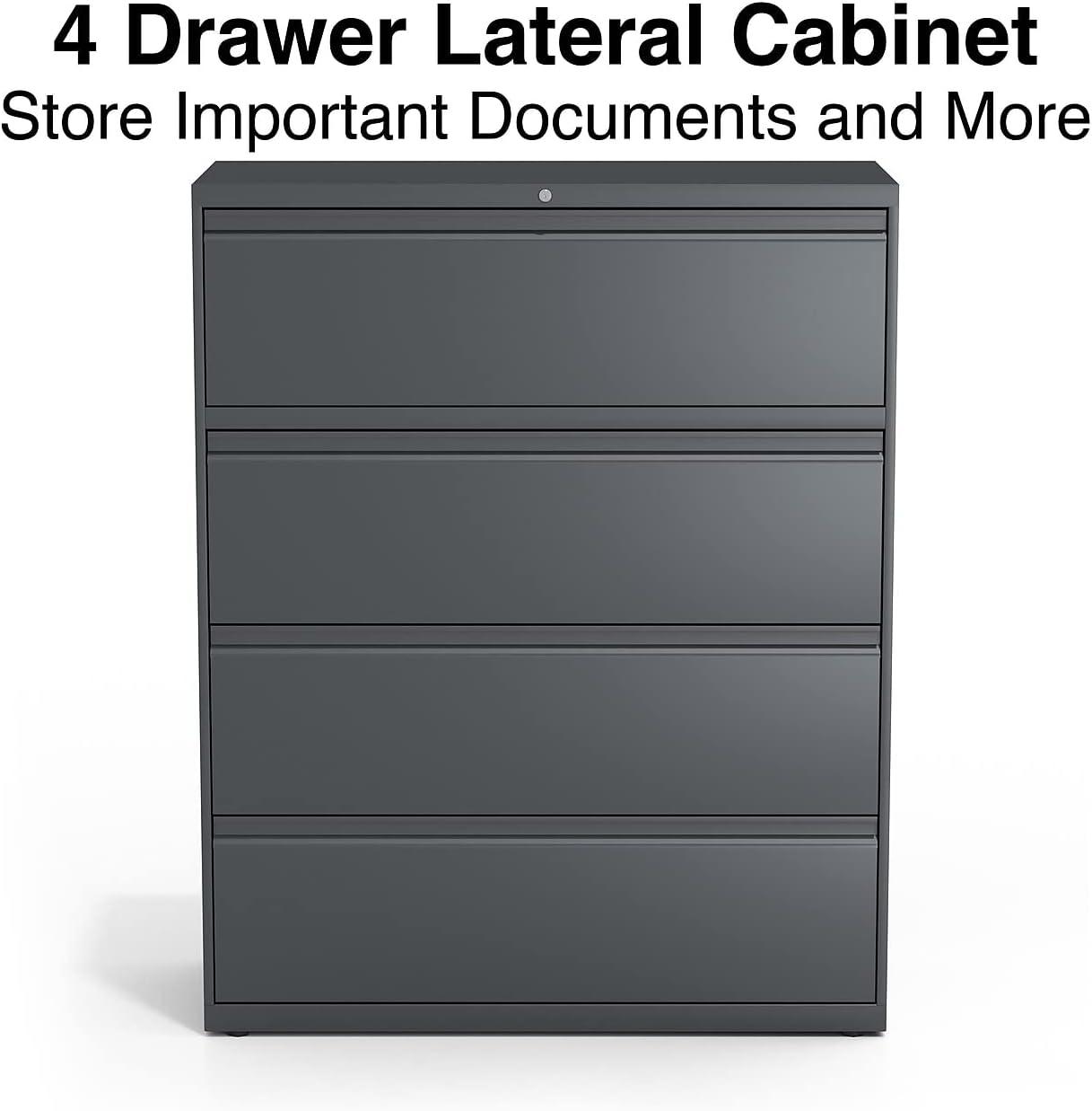 Fortress 36'' Wide 4 -Drawer Steel File Cabinet