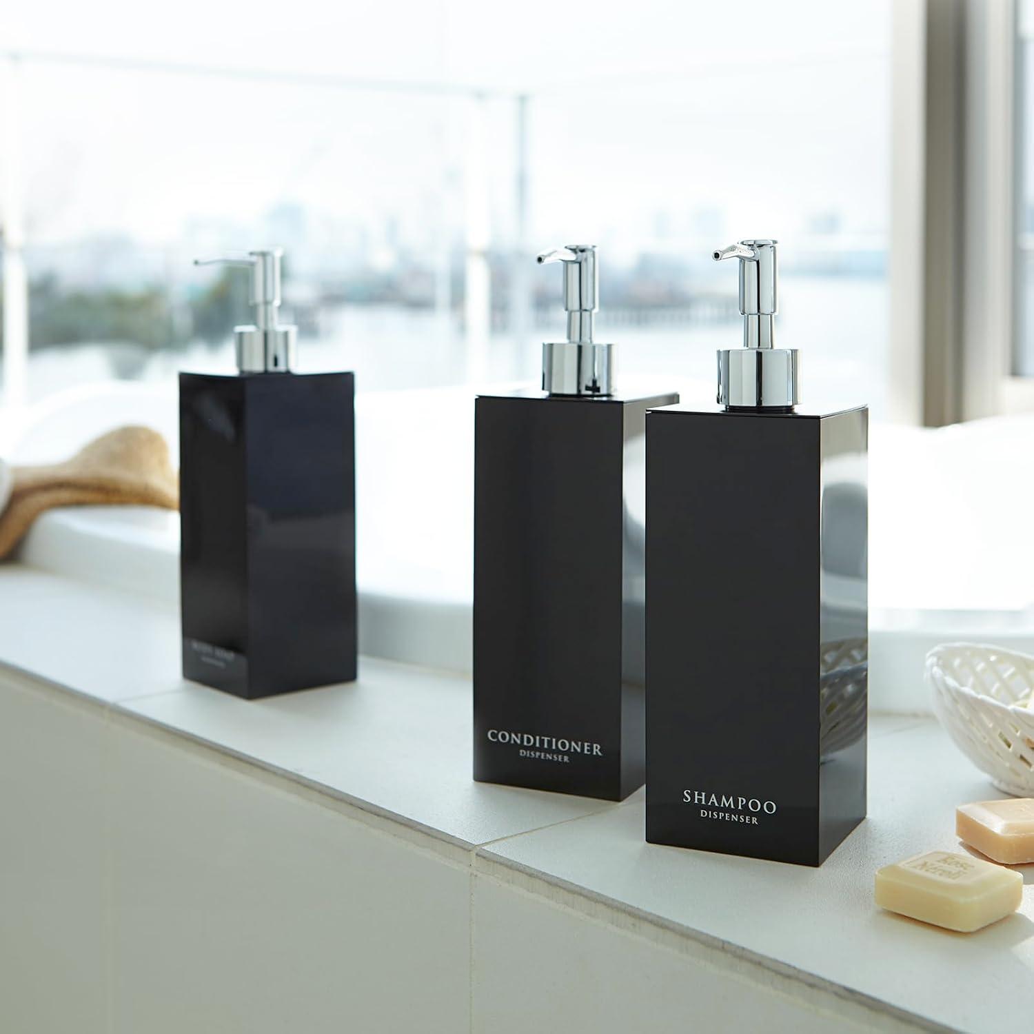 Black ABS Plastic Square Shower Soap Dispenser