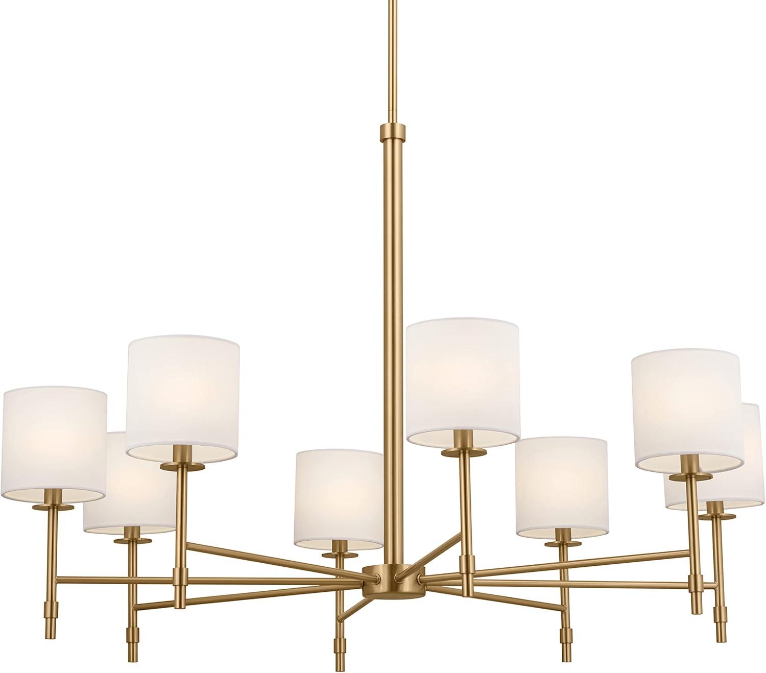 Ali Brushed Natural Brass 8-Light Steel Chandelier