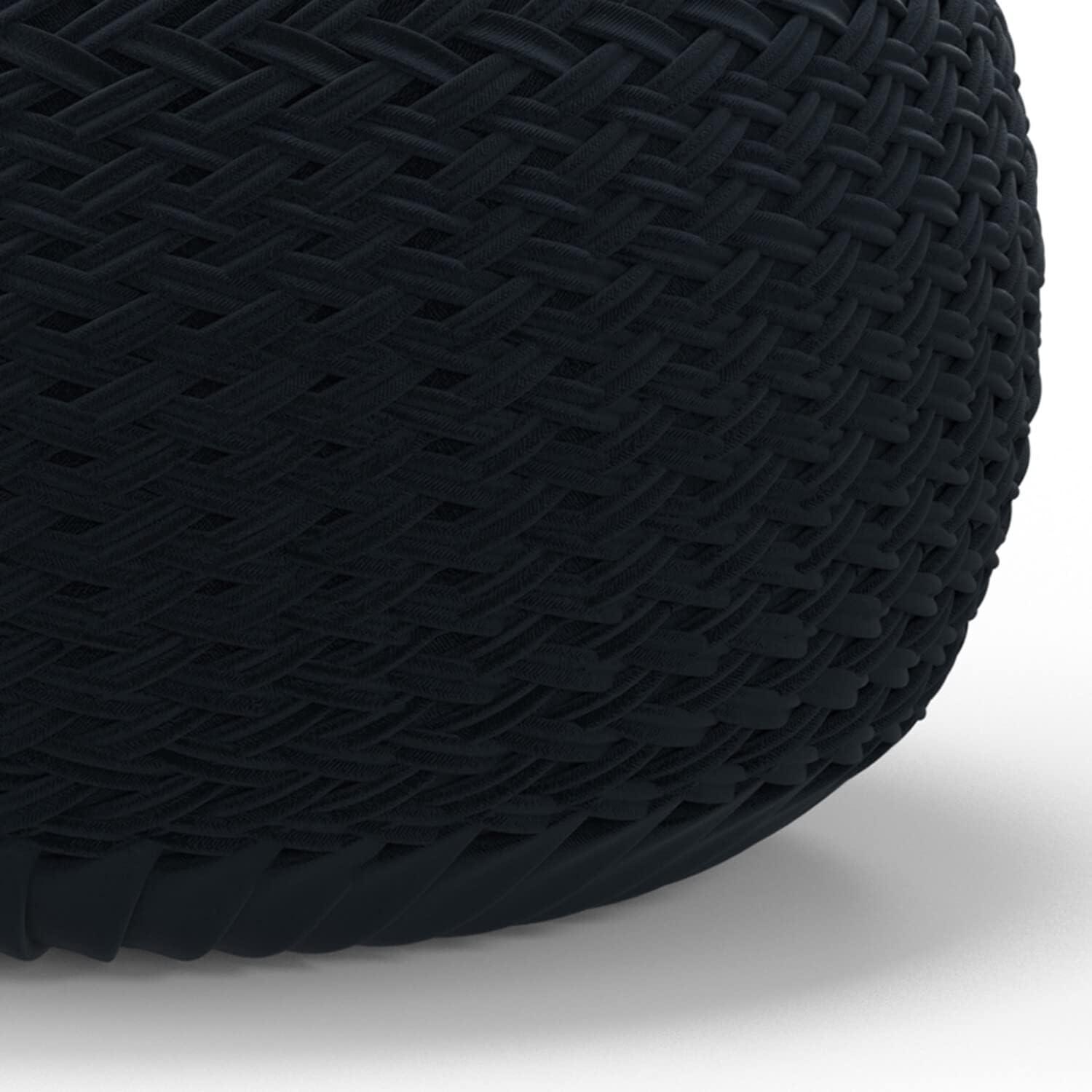 Simpli Home Grafton Velvet Pouf