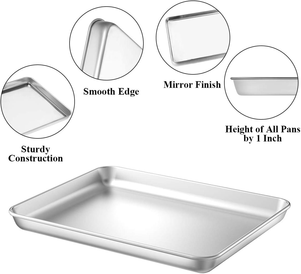 Stainless Steel Baking Sheet and Cooling Rack Set, 12 x 10 Inch