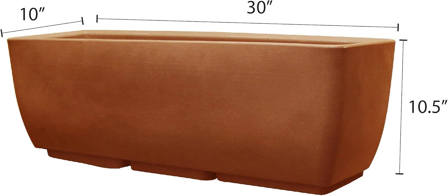 Terra Cotta Urban Rectangular Planter for Indoor and Outdoor Use