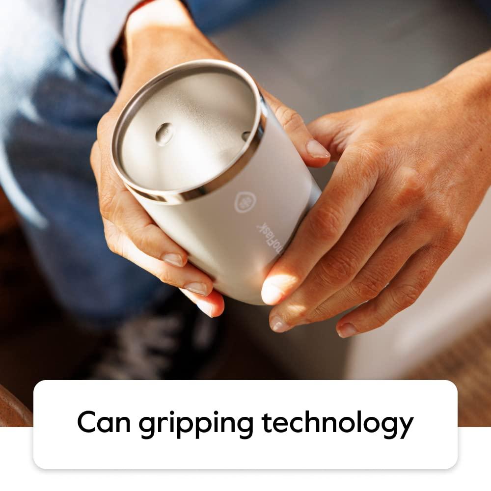 ThermoFlask 2-in-1 Vacuum Insulated Can Cooler Cup, 12 oz, Fits Slim Size Cans, Sweatproof, Non-Slip Base, Jet Black