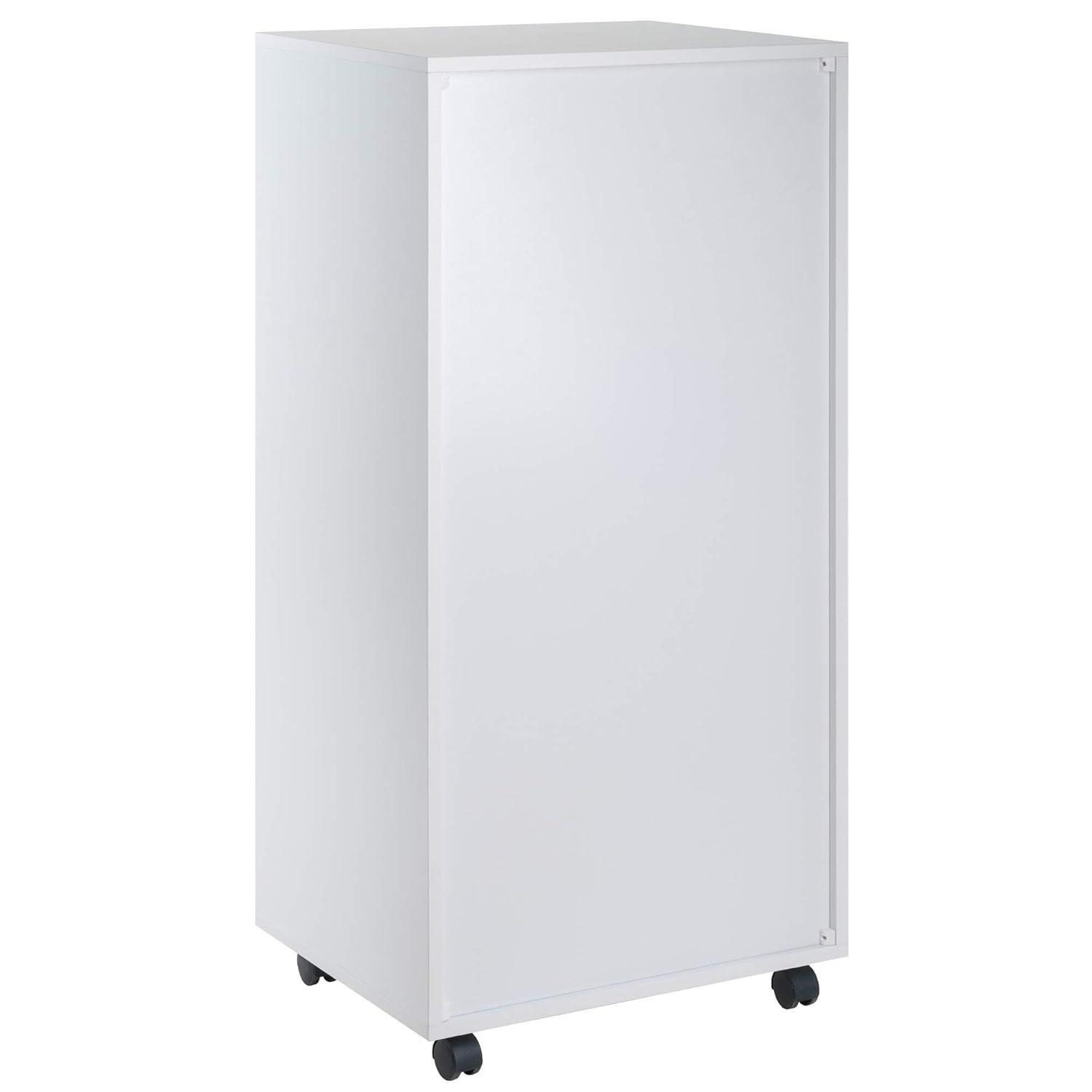 Halifax 5 Drawer Cabinet White - Winsome: Wood Composite Office Furniture, Printer Stand with Storage