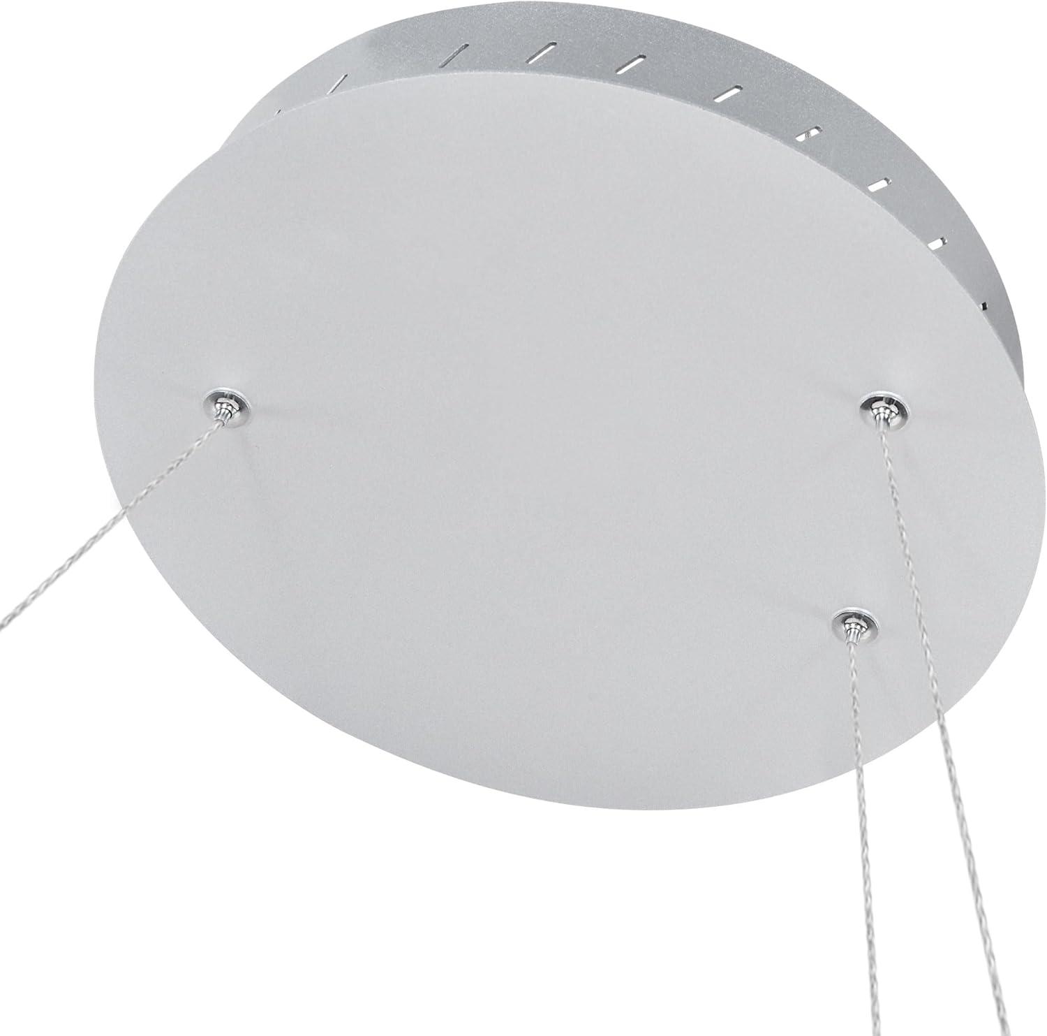 Capella 5-Light Geometric Ring Pendant 50" Integrated LED ETL Certified Adjustable Chandelier