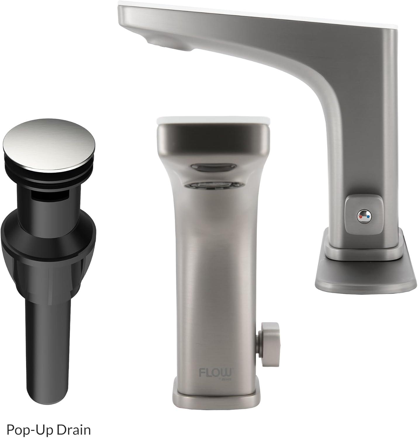 Bio Bidet Grove Touchless Bathroom Sink Faucet, Hands Free or Touch Activated, Brushed Nickel