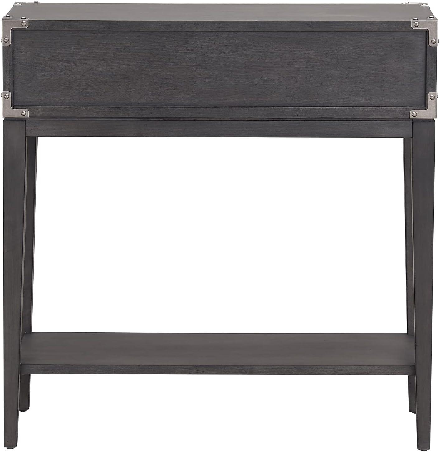 Demilune Hall Stand - Chocolate Cherry - Leick Home: Entryway Furniture with Drawer & Lower Shelf