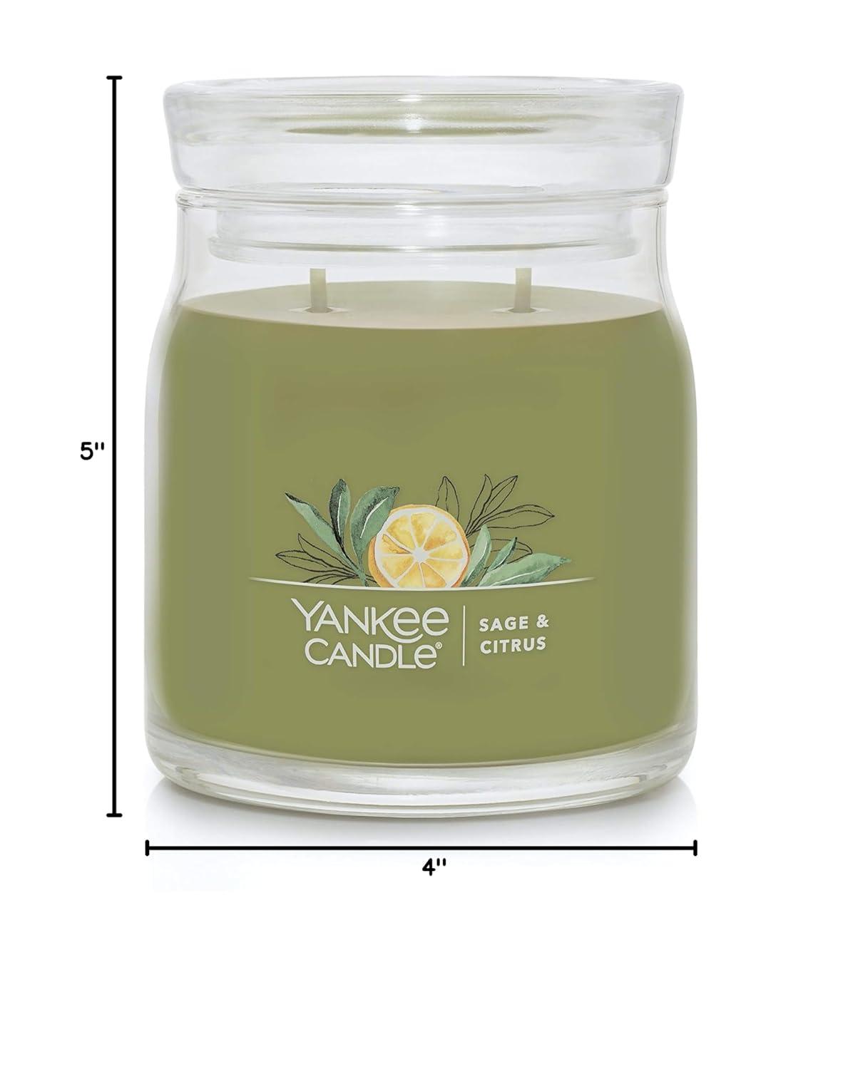 YANKEE CANDLE Signature Sage & Citrus Scented Jar Candle