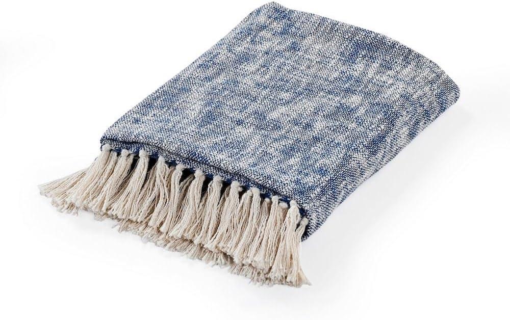 Rajani Home Handmade Solid 100% Cotton Woven Throw Blanket