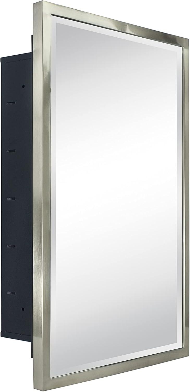 TEHOME Rectangular Metal Framed Recessed Bathroom Medicine Cabinet with Mirror