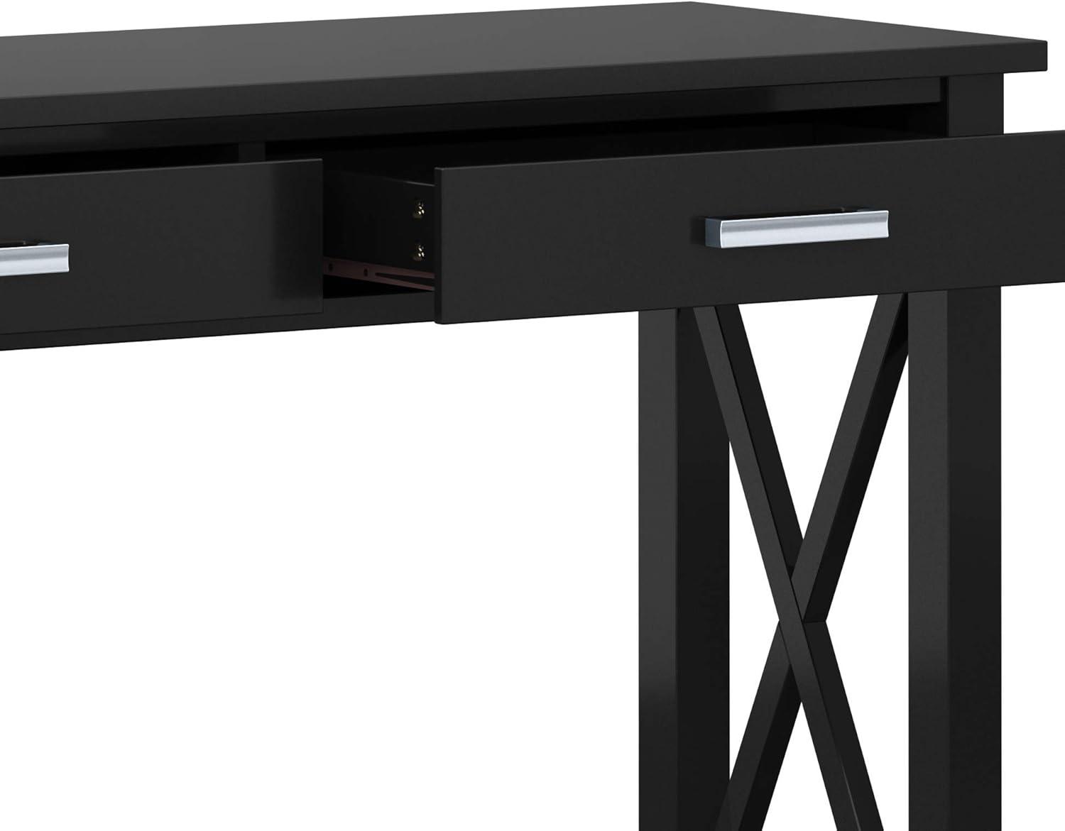 Simpli Home Kitchener 47" Solid Wood Console Table in Black