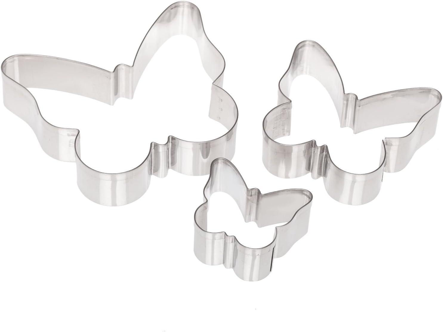 Stainless Steel Butterfly Cookie Cutter Set, 3 Pieces