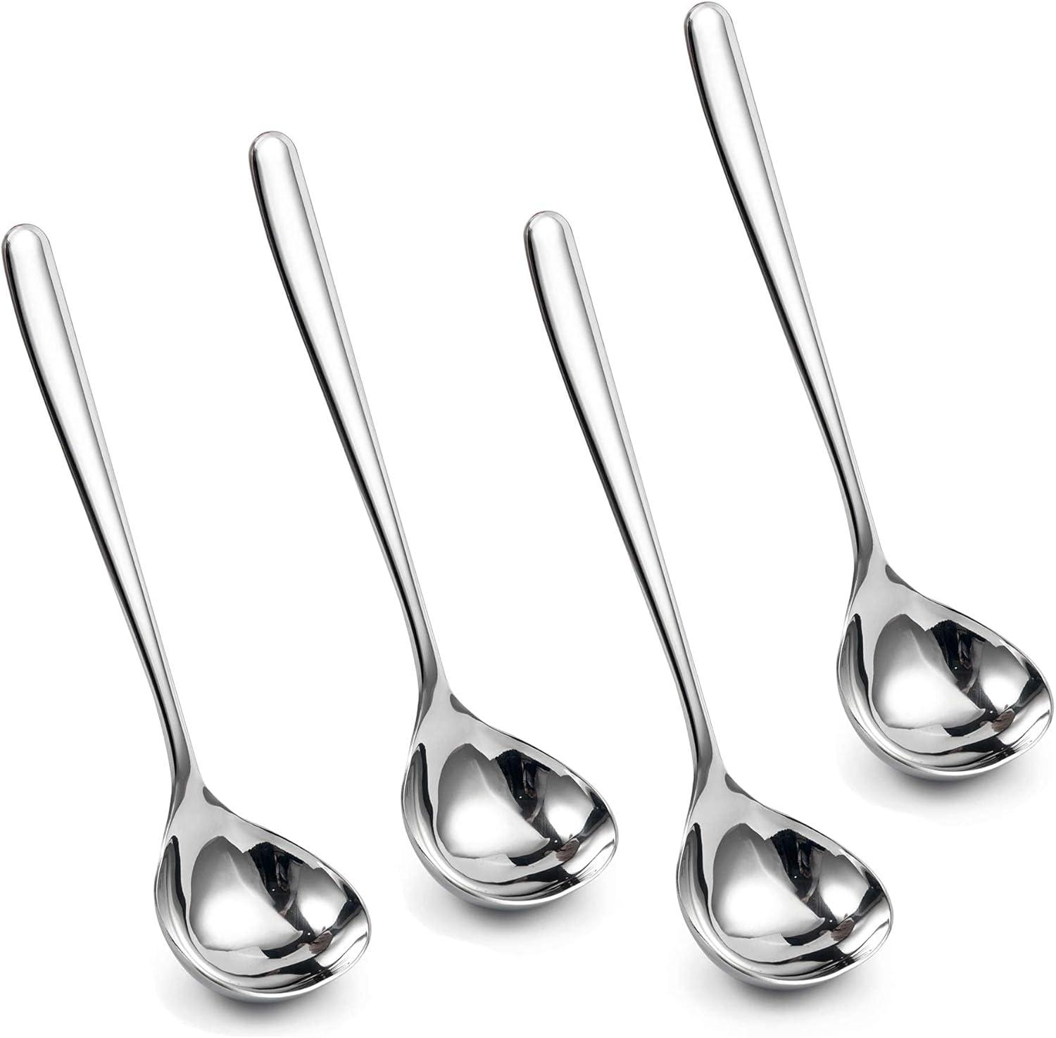 8-Inch Silver Stainless Steel Sauce Ladle Set