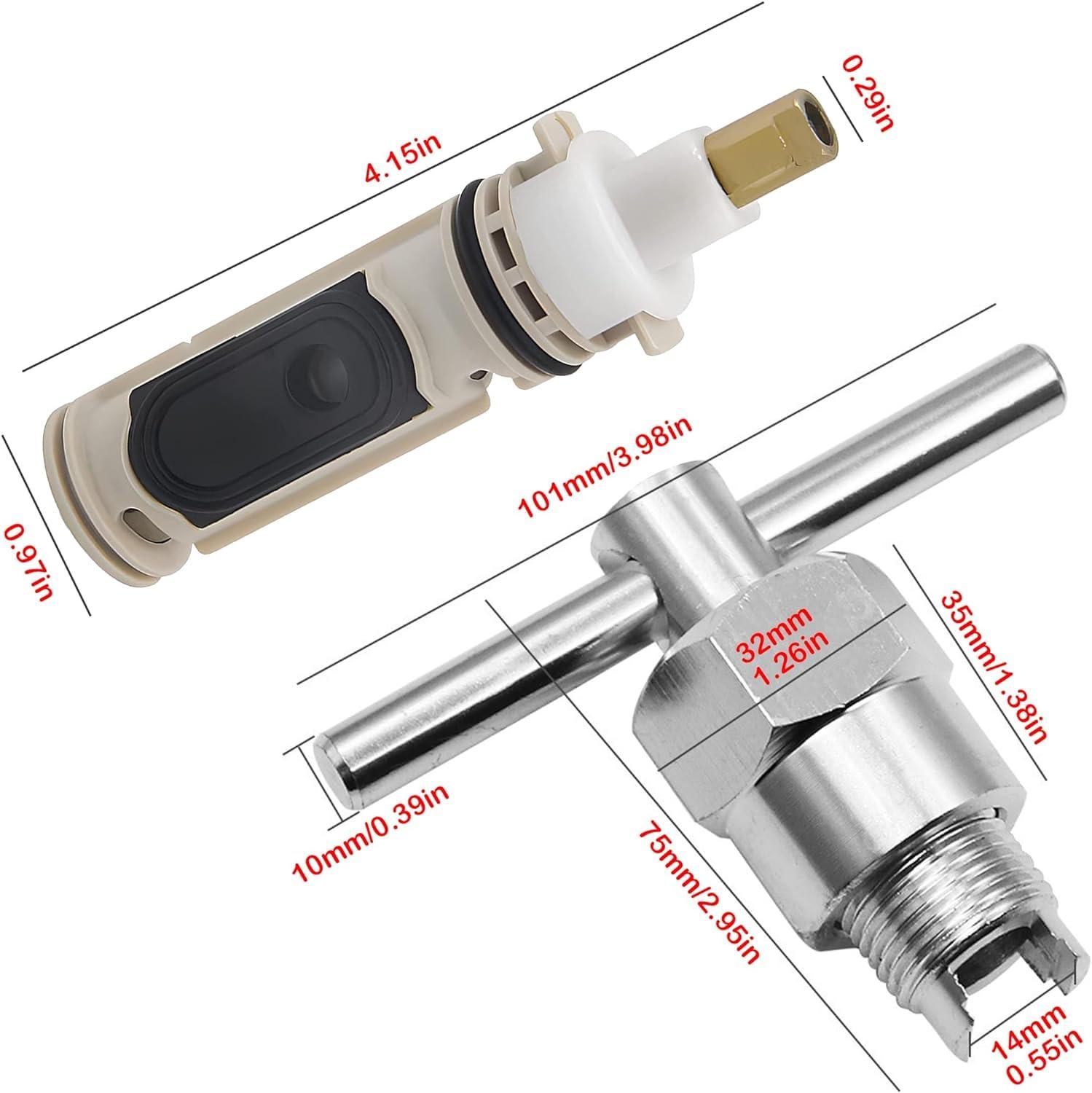1222 Replacement Cartridge with Moen 104421 Cartridge Puller Removal Tool Retainer Clip Compatible with Moen One-Hanlde Posi Temp 1222B Shower Bathtub Faucet (1222 cartridge +104421 cartridge puller)