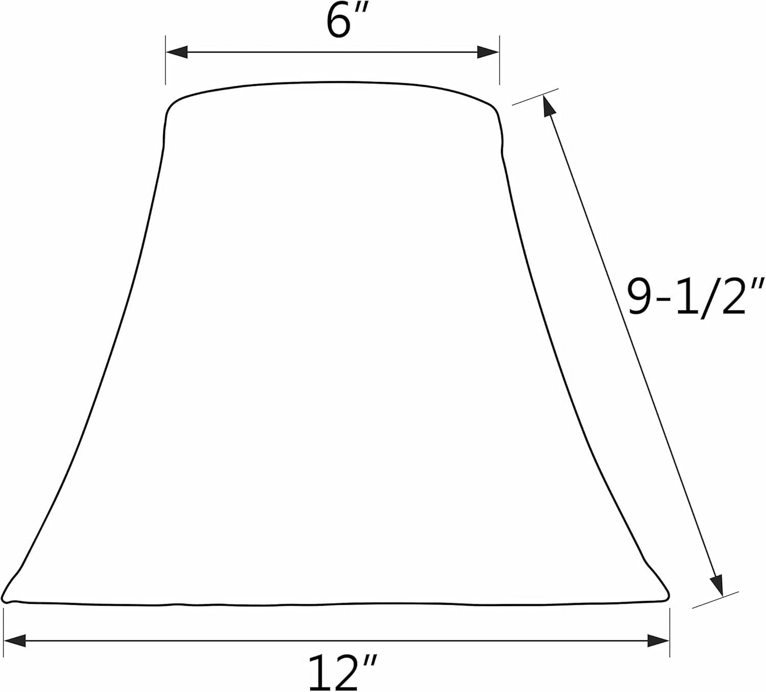 Aspen Creative 30167 Transitional Bell Shape Spider Construction Lamp Shade in Beige, 12" wide (6" x 12" x 9-1/2")