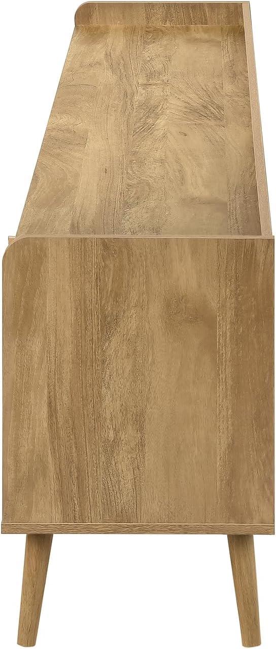 Monarch Specialties Tv Stand 72 Inch Console Media Entertainment Center Storage Cabinet Living Room Bedroom Walnut Laminate Wood Legs Transitional