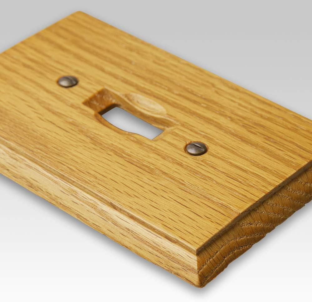 Light Oak Single Rocker Wood Wallplate