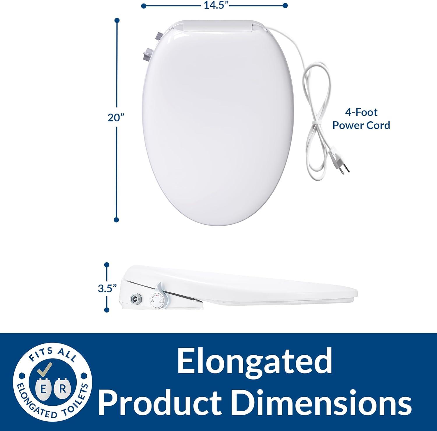 MyDepot Smart Bidet Toilet Seat with Heated Water,Adjustable Washing Settings,Warm Seat,Self-Cleaning