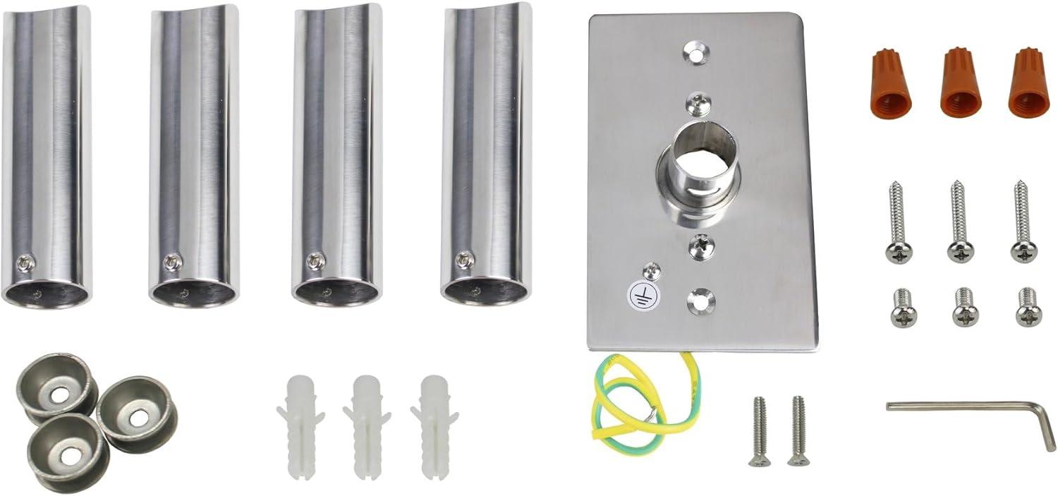 Heated Towel Rack, 20-Bar Wall Mounted Towel Warmer Polished Stainless Steel for Luxury Spa-Like Comfort in Your Bathroom, Electric Hardwired 190 W (WarmlyYours Bellagio)