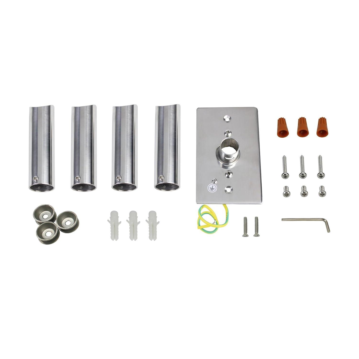 Heated Towel Rack, 20-Bar Wall Mounted Towel Warmer Polished Stainless Steel for Luxury Spa-Like Comfort in Your Bathroom, Electric Hardwired 190 W (WarmlyYours Bellagio)