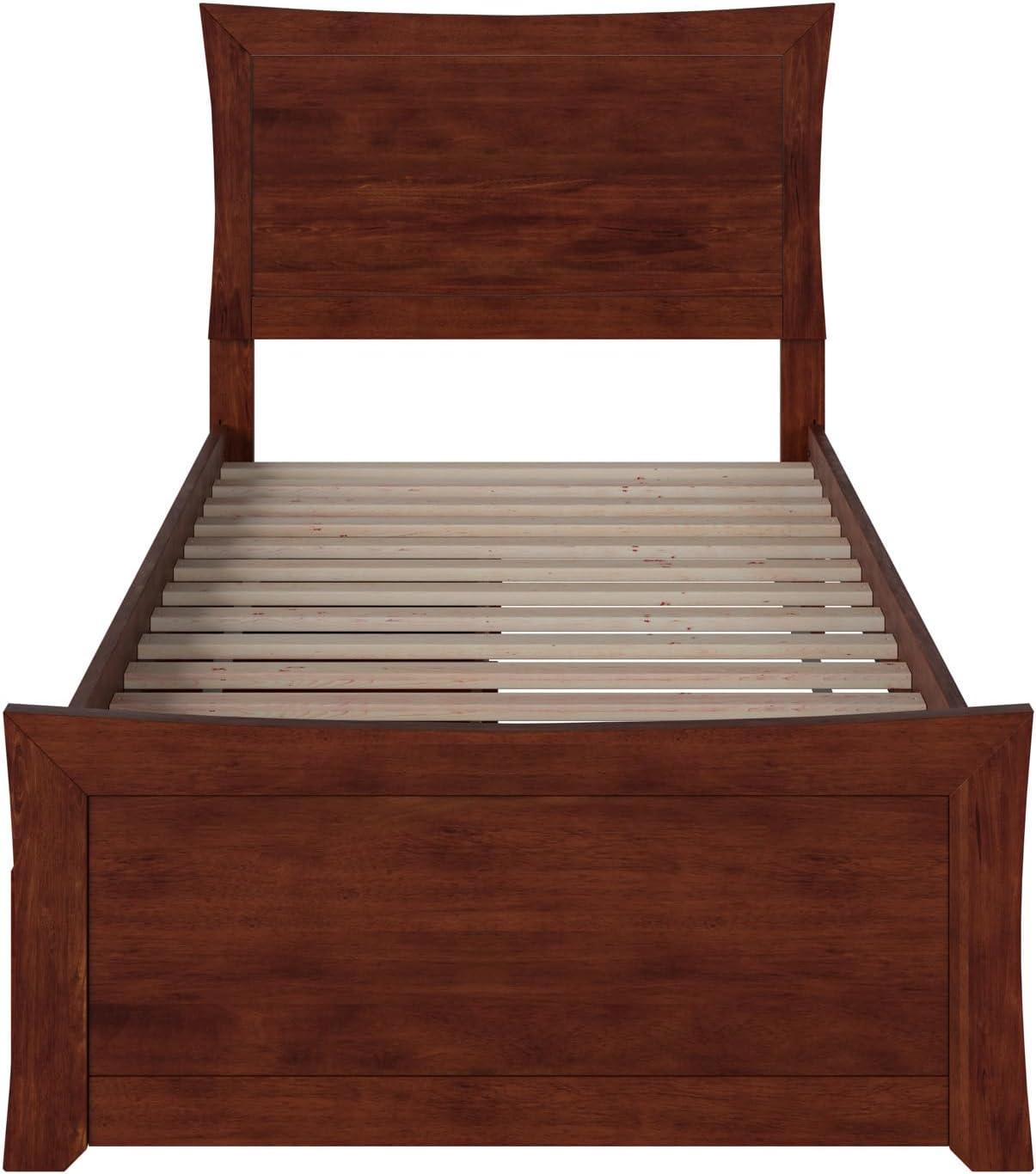 AR9012114 Metro Platform Bed with 2 Urban Bed Drawers, Twin XL, Walnut