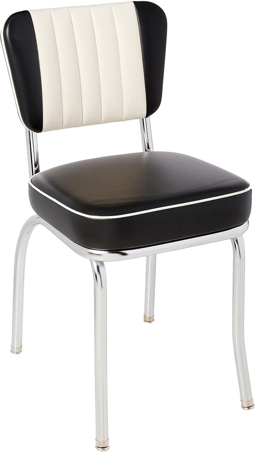 Richardson Seating Retro Home Upholstered Channel Back Dining Chair