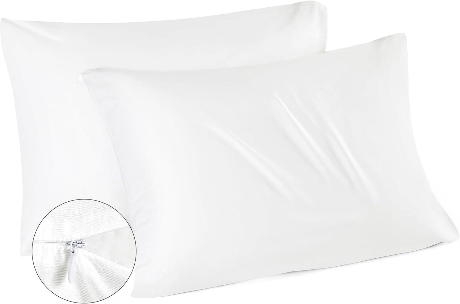 Bedsure Bedsure Pillow Cases Queen Size Set Of 2 - Polyester & Rayon Derived From Bamboo Cooling Pillowcase, Breathable, Soft And Wrinkle-Free Pillow Covers With Envelope Closure, Gifts, 20X30 Inches