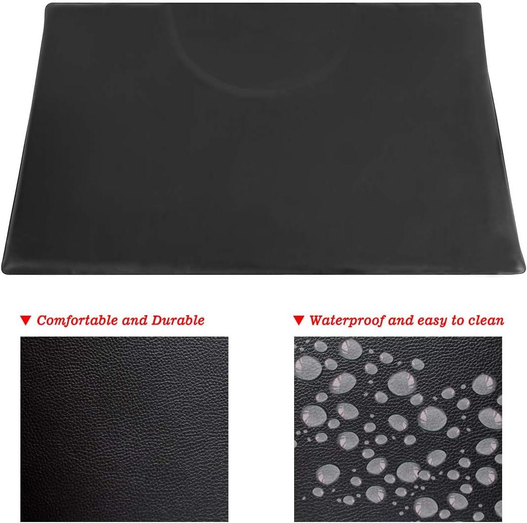 1 Inch Thick Barber Cutting Chair Salon Floor Mats for Beauty Hair Stylist Station Anti Fatigue (Black, 5 Ft × 3 Ft Rectangle)