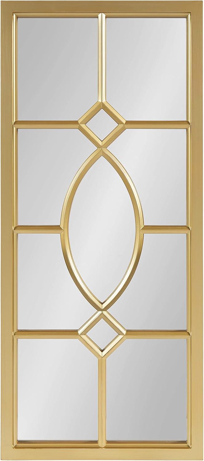 Kate and Laurel Cassat Classic Glam Window Wall Accent Mirror, Gold