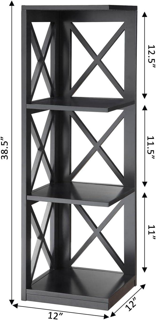 Convenience Concepts Oxford 3 Tier Corner Bookcase, Multiple Finishes