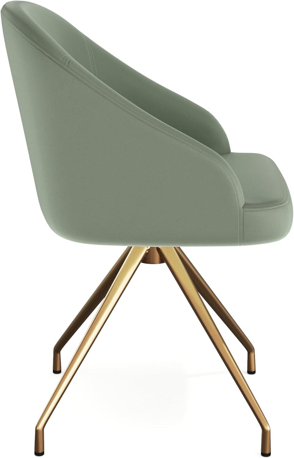 Martha Stewart Martha Stewart Sora Upholstered Stationary Swivel Home Office Chair