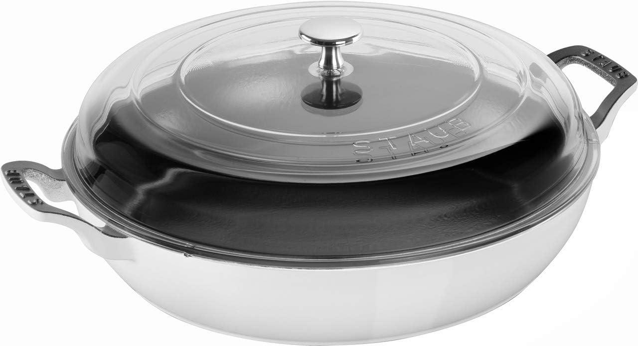 Staub Cast Iron 12-inch Braiser with Glass Lid