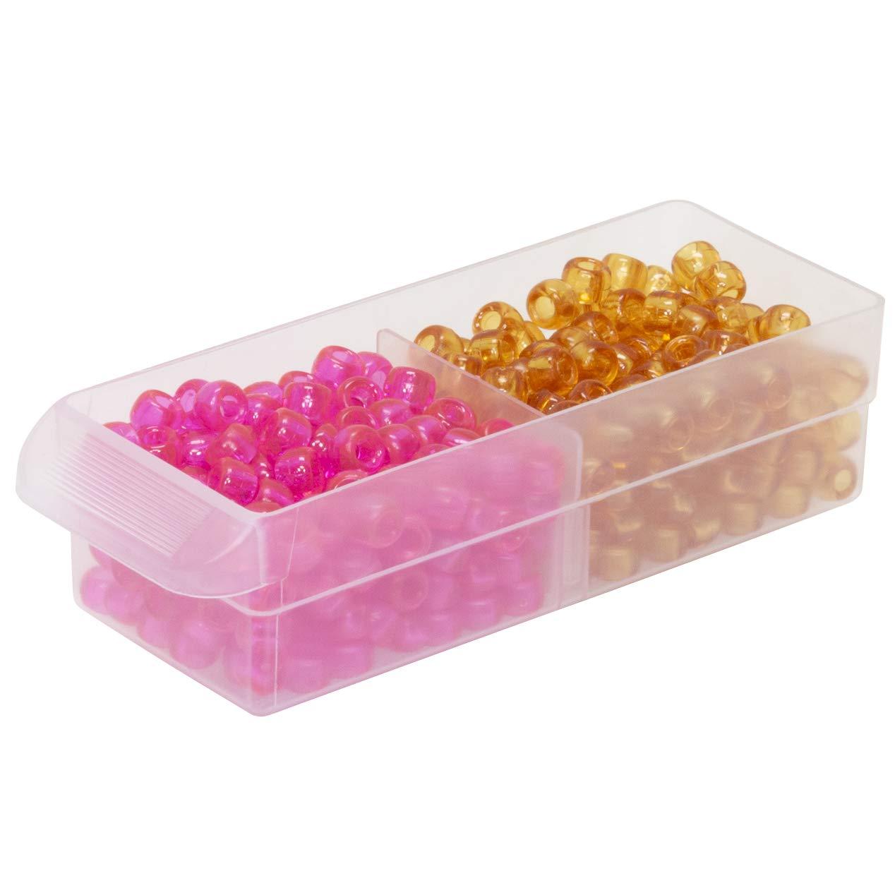 Akro-Mils 40716 Plastic Width Dividers for Small Drawers in Plastic Cabinets, Custom Storage Inserts for Teacher Toolbox, Small Parts Organizer, Screw Organizer and More, 16-Pack, Clear