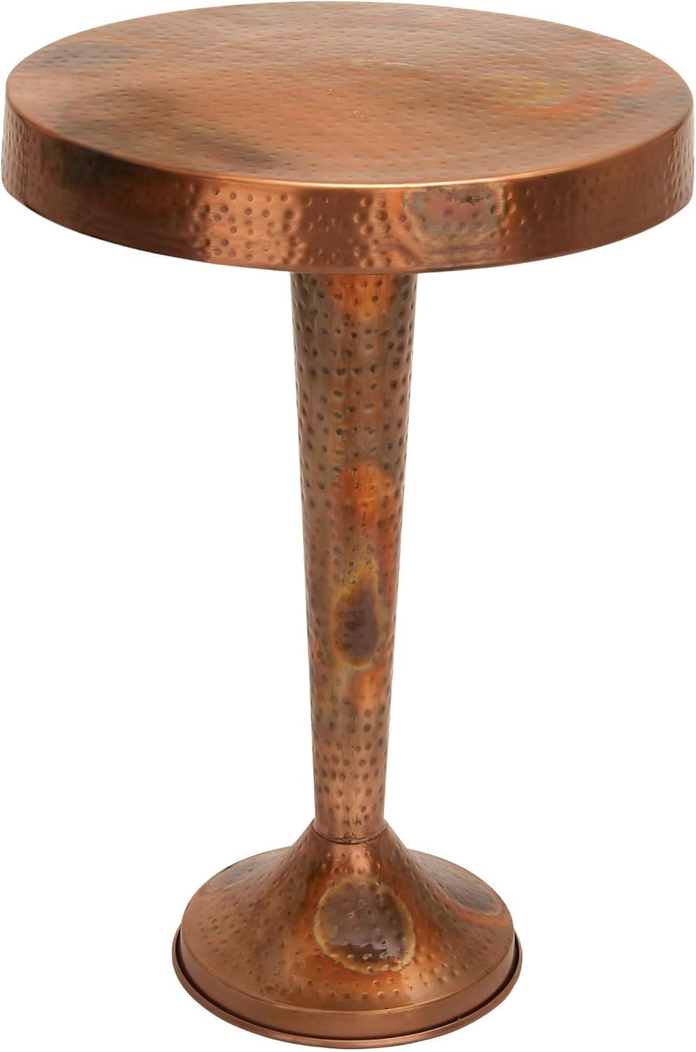 Metal Round Accent Table Tapered Pole Frame - Olivia & May